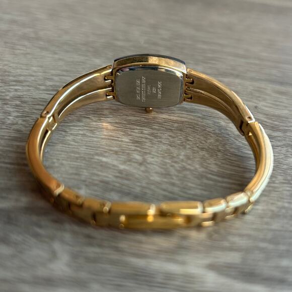 Armitron Diamond Now Blue Dial Gold Tone Bangle Watch main image 2